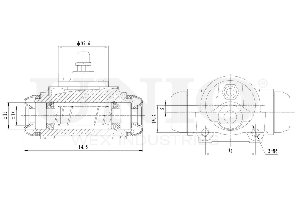 Цилиндр тормозной колесный UNIO BRC-20573