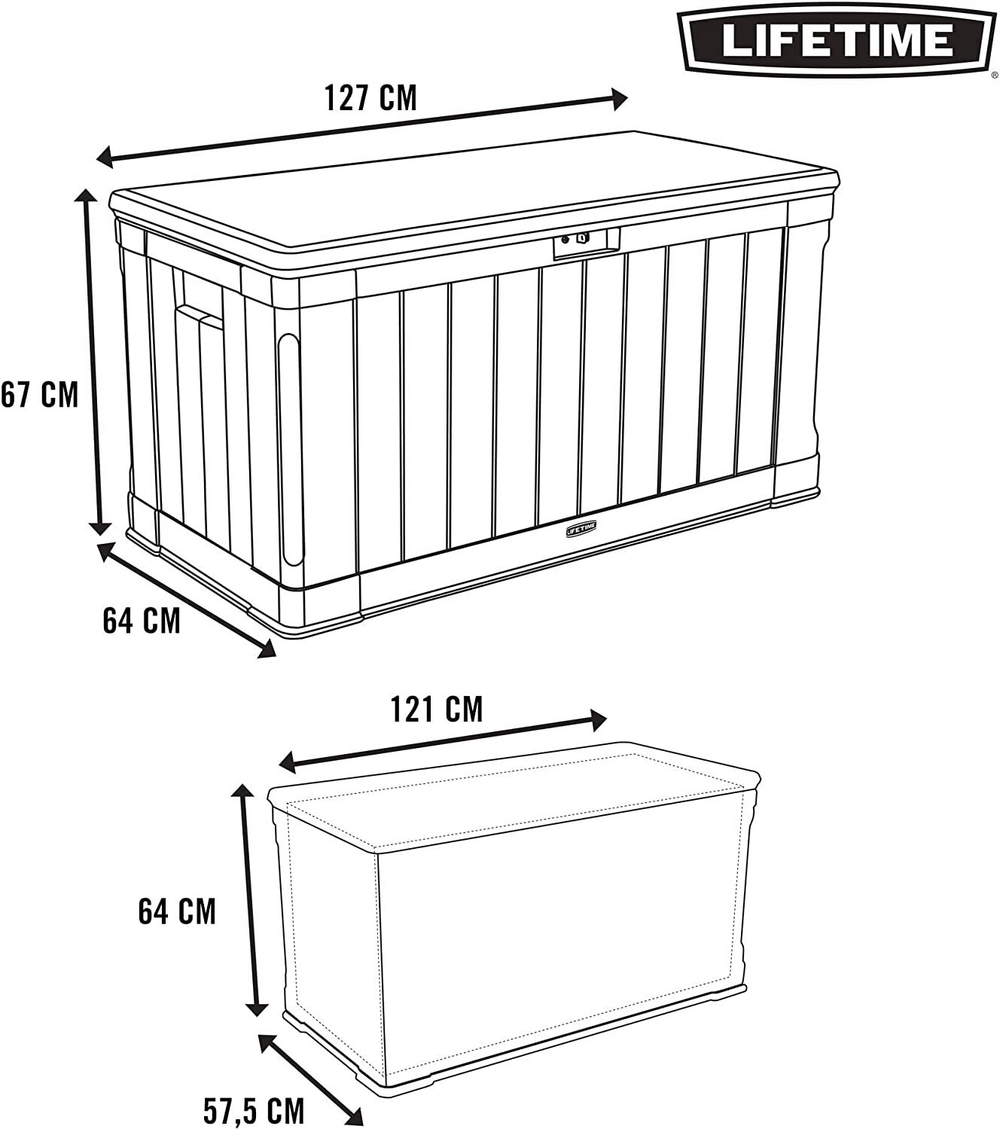 Пластиковый сундук LifeTime 440 л