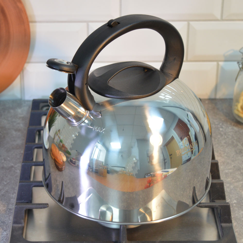 Чайник 5л нерж со свистком, с бакелитовой ручкой, 9856BH