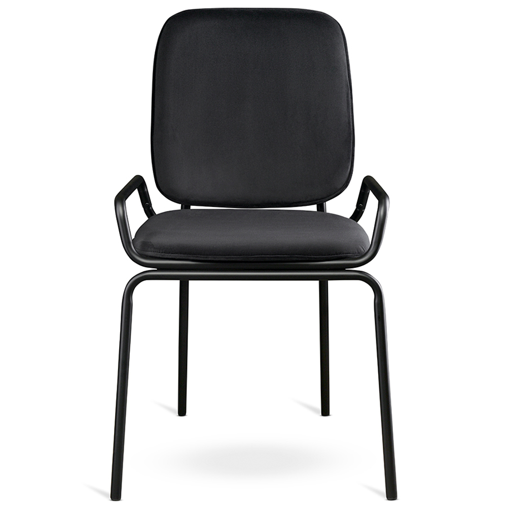 Стул LATITUDE Ror, Double Frame, велюр, черный /черный