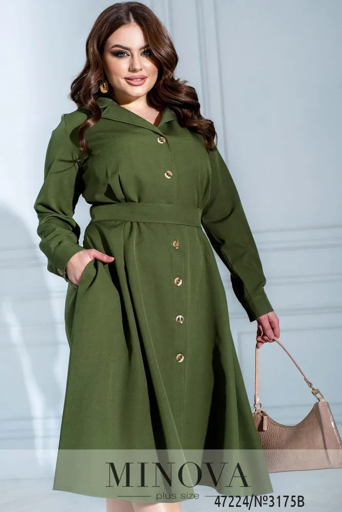 Платье 3175B-Хаки Minova