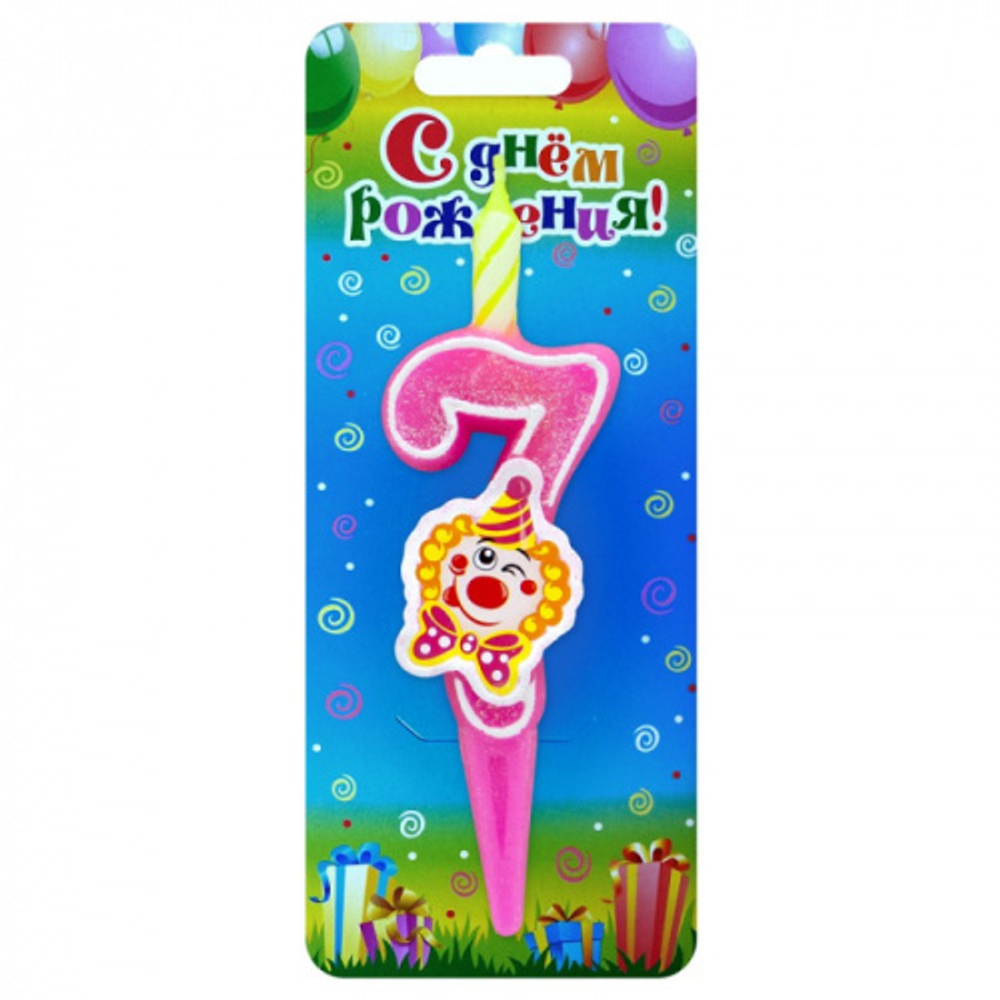 Свеча-Цифра С Клоуном 7