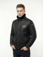 KHIMEONE Мужская дубленка-пилот из натуральной овчины (Premium Quality)