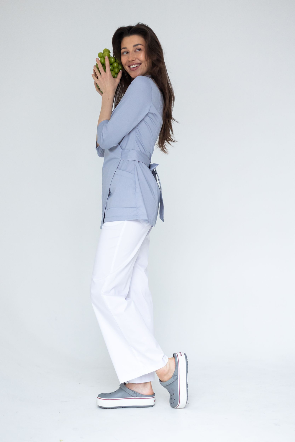 Блуза женская м288 Toray стретч серый29