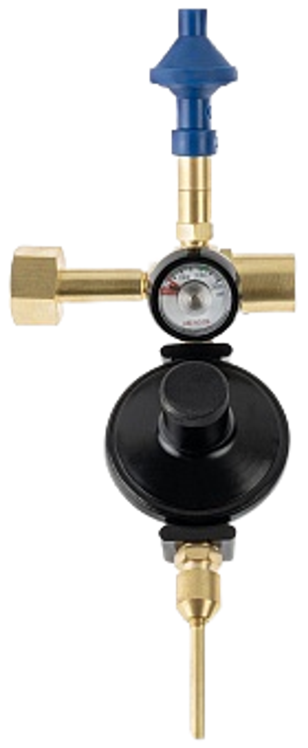 Насадка с манометром и 2 клапанами гелий/воздух 60/40 и плавного нажатия с отсечным клапаном.