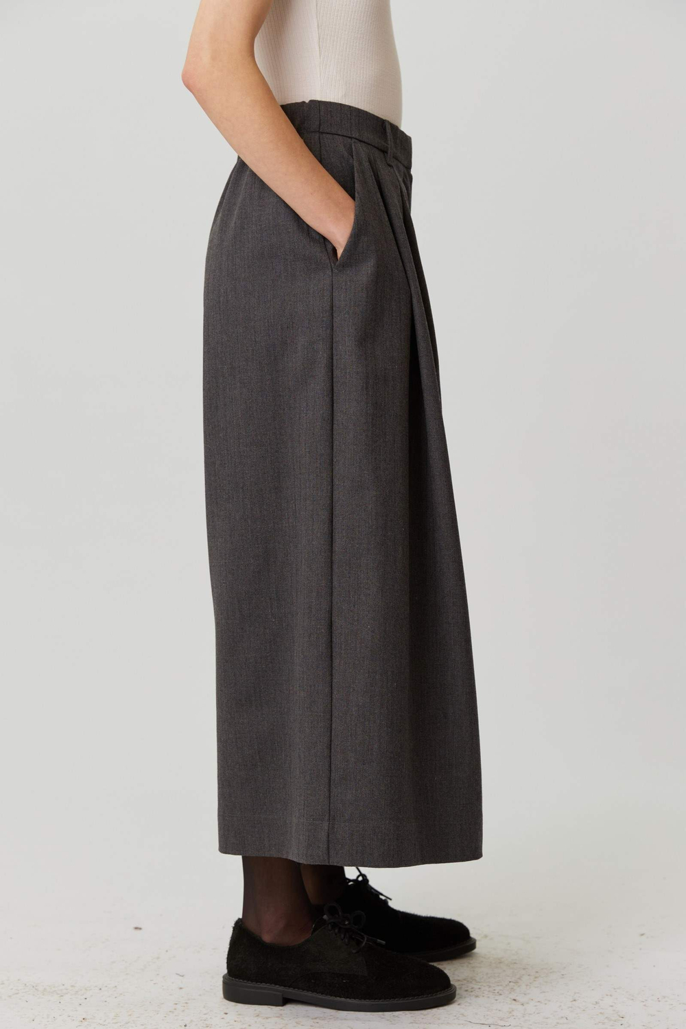 Кюлоты из серой шерсти