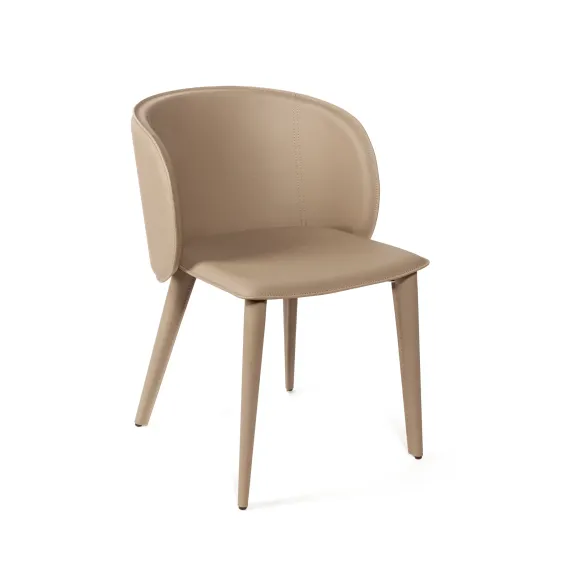 Стул Ornella, кожа фактурная серый