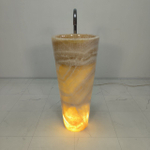 Раковина напольная из оникса Yellow ON-55007 90*40*40  0205