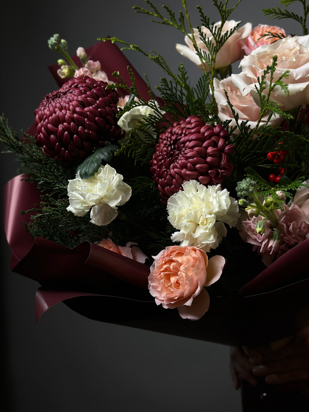 Хвоя в букете «Новогодние переливы»