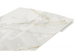 Керамический стол Woodville Катчел-2 120(180)x80 calacatta gold, белый