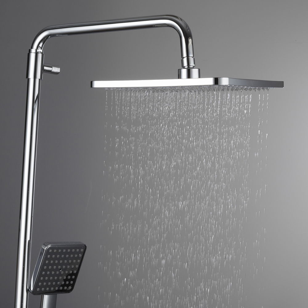 Душевая система термостат  G2491 GAPPO лейка "Тропический душ" квадрат 250*250 ХРОМ