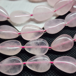 Розовый кварц природный, Мадагаскар, бусина капля 13×18мм, чистый, штучно