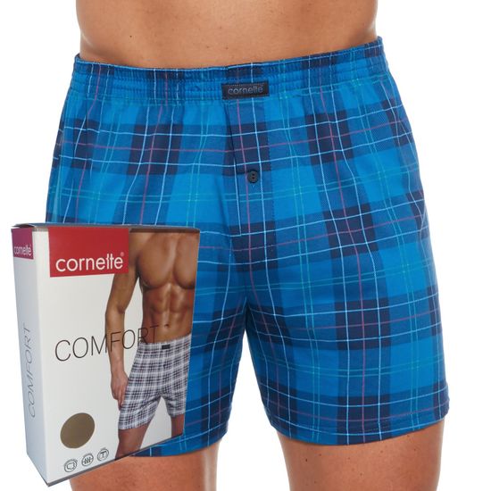 Трусы мужские семейные Cornette Comfort сине-голубая геометрия 002/267