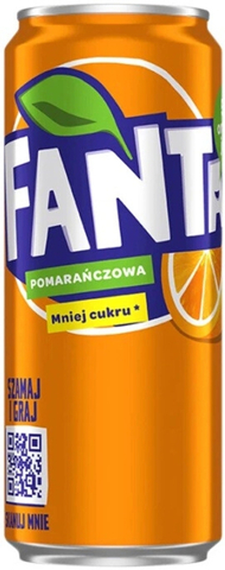 Газированный напиток Фанта Апельсин / Fanta Orange 0.33 - банка