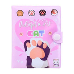 Блокнот детский Basir, с ручкой, формат А7, серия "Лапки", в подарочной упаковке, размер 10.3*8 см