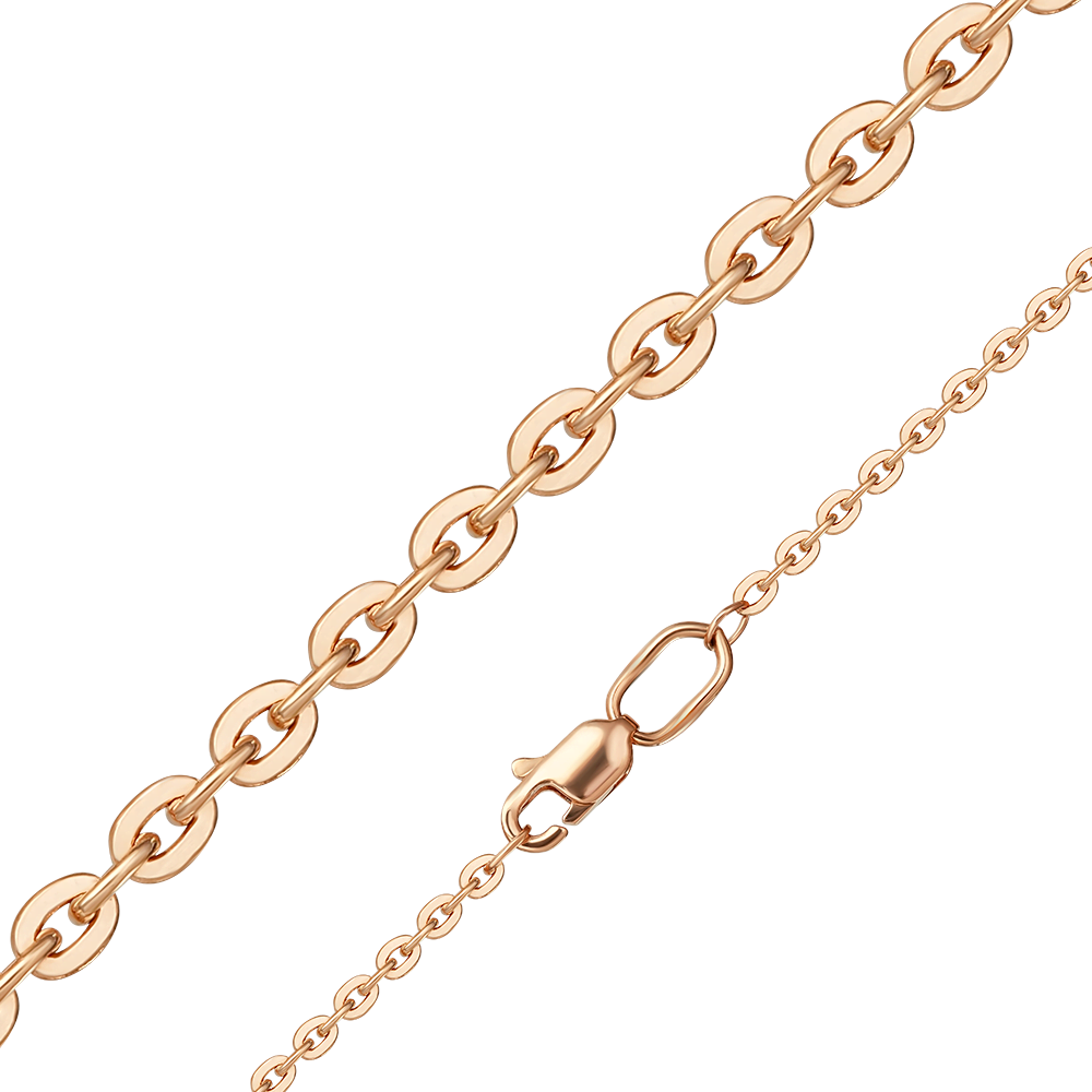 Цепь из красного золота (плетение «Якорное бриллиантовое»)