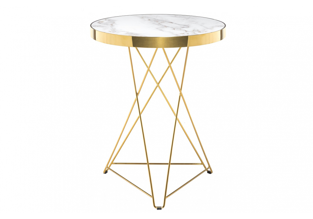 Стол деревянный Woodville Milena white, gold