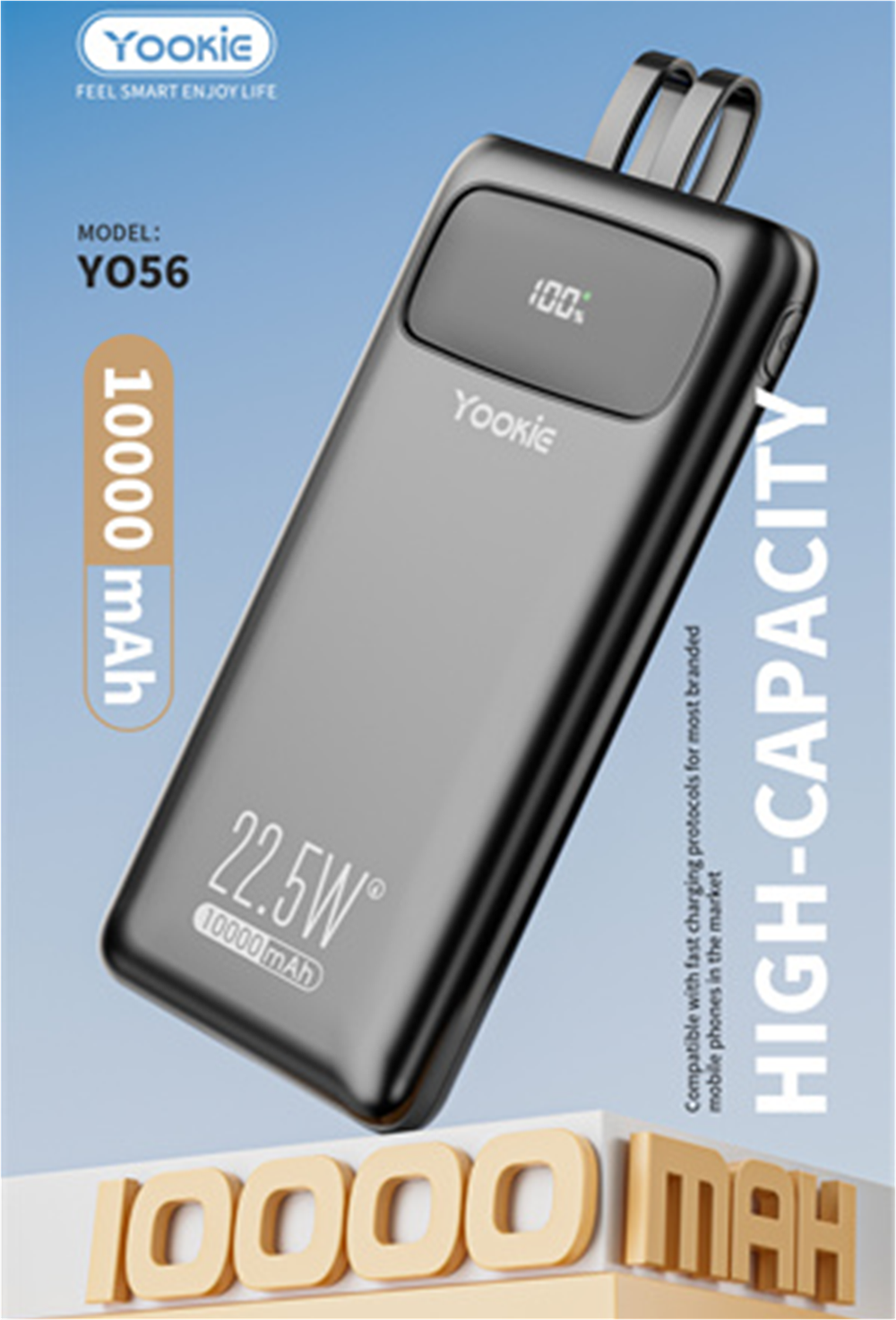 Power Bank Yookie YO56 Type C/Lightning (10000mAh)