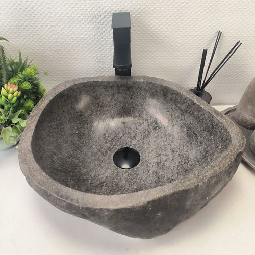 Раковина из речного камня RS-63658 (46*40*15) 0122