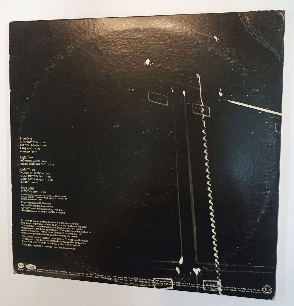 Винтажная виниловая пластинка LP Grand Funk Live Album 2LP (USA 1972)