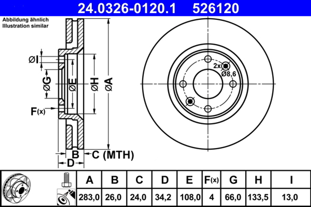 ATE - 24032601201-ATE - Brake Disc