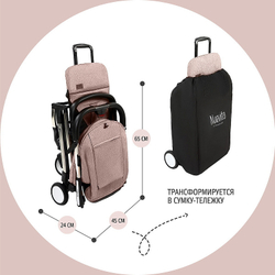 Детская прогулочная коляска Nuovita Anima Caff_, Argento / Кофейный, Серебряный