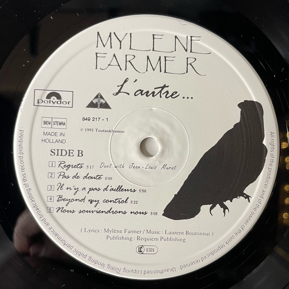 Винтажная виниловая пластинка LP Mylene Farmer L'Autre (Нидерланды 1991)