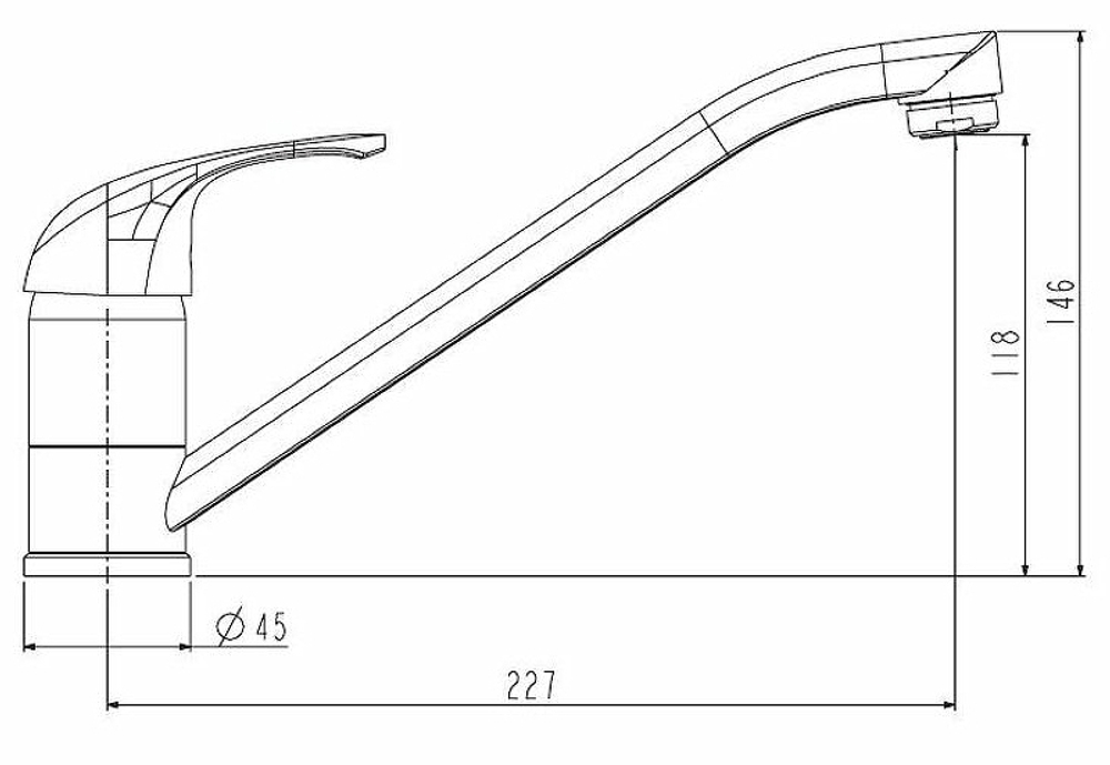 СМЕСИТЕЛЬ ДЛЯ КУХНИ ESKO RIGA ИЗЛИВ-235ММ RG05