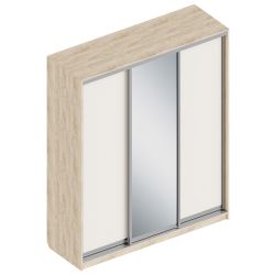 Шкаф-купе 3-х ств, 1800 (дуб баррик/перламутр), Велес, Туймазы