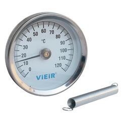 Термометр ViEiR накладной с пружиной d-63мм YL17