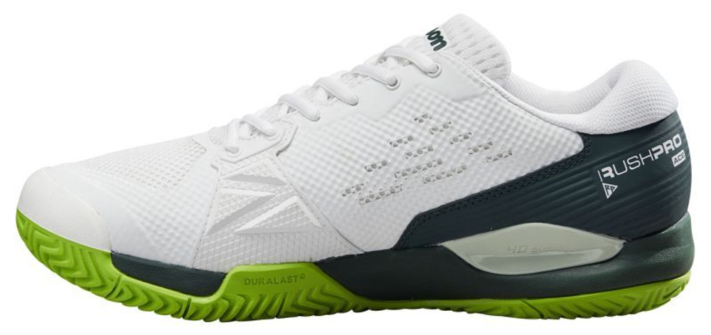 Мужские кроссовки теннисные Wilson Rush Pro Ace - white/pondersoa/jas green