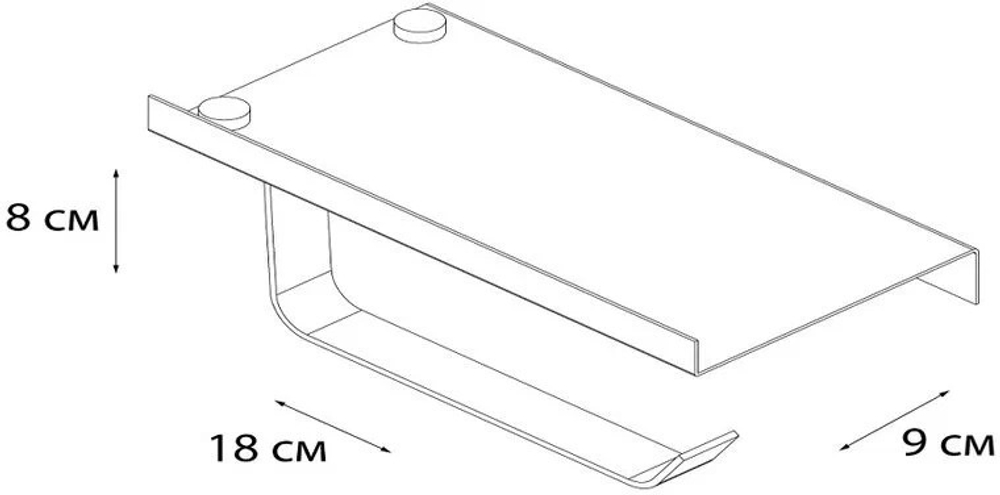 "HOTEL" Бумагодержатель с полкой для телефона FX-31011 (к/к 14)