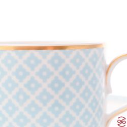 Набор чайных пар Falkenporzellan Corvara AERO BLUE-GOLD 230 мл (6 пар)