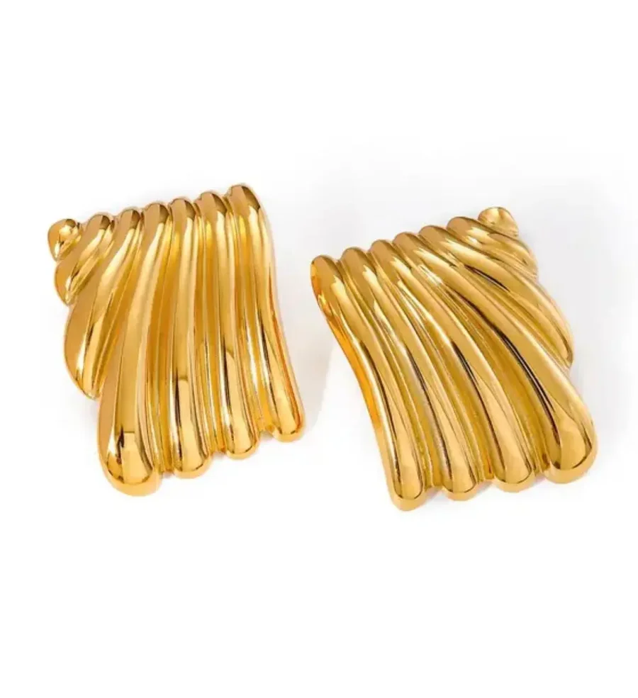 Серьги золотые Слой, Золотые