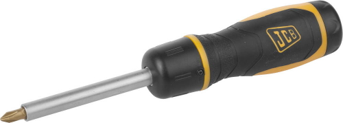 Набор JCB: Отвертка реверсивная, с битами из хромомолибденовой стали, 7 предм.: SL 5, 6мм, PH№ 1, 2, PZ№ 1, 2