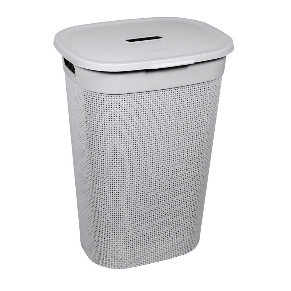 Корзина для белья OSLO 55л серый шторм