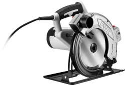 Циркулярная пила, EWA ПД 190Л, 2000 Вт, диск 190/20 мм, 5100 об/мин, зубьев 24, лазерный указатель. В комплекте: диск, направляющая