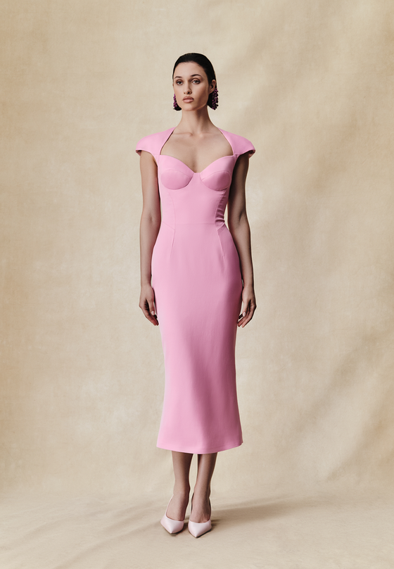 Платье миди из вискозного крепа