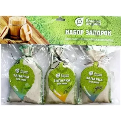 Набор Запарок в сумочке 3шт (Мята, Эвкалипт,Можжевельник) 32161