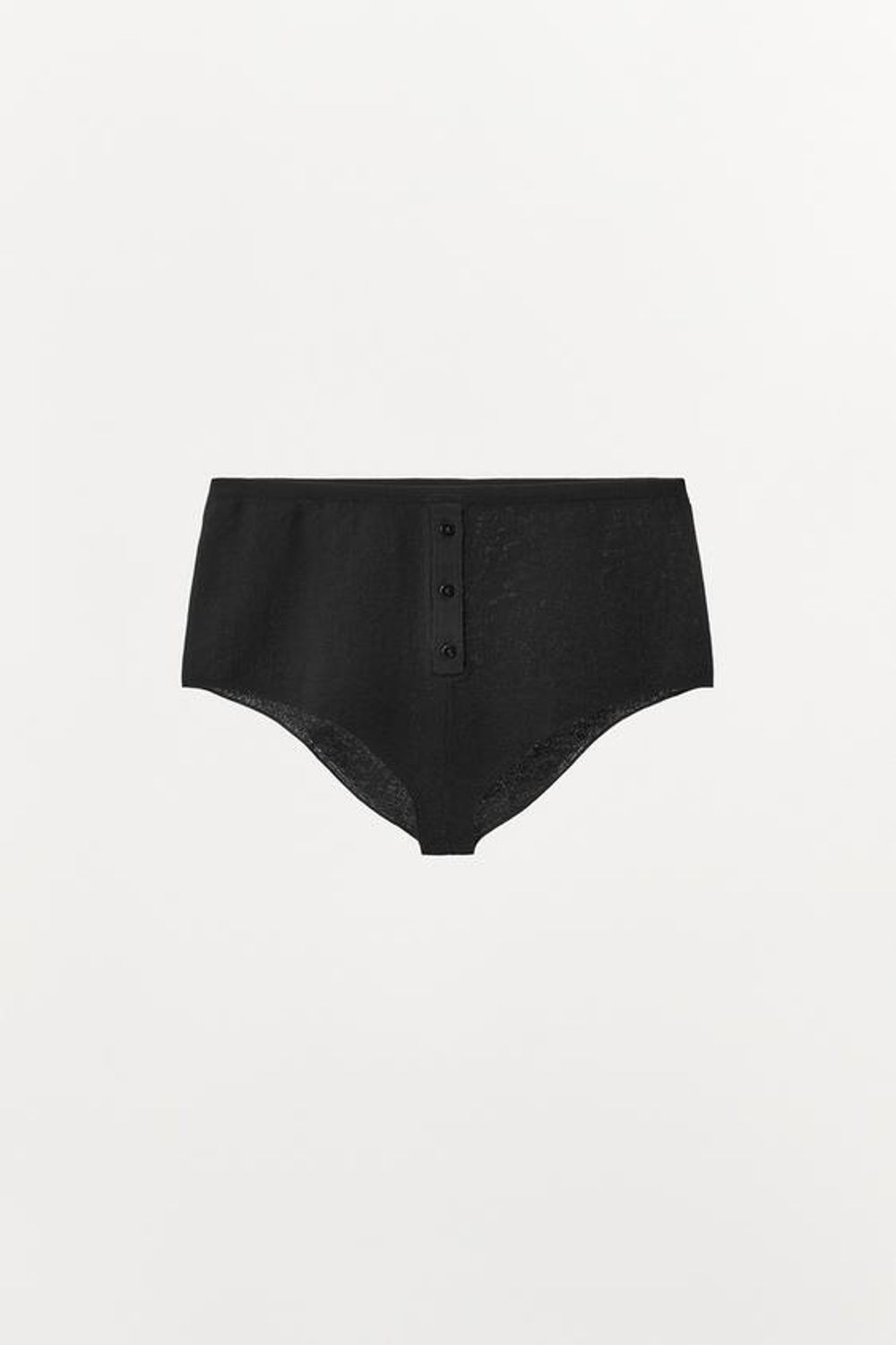 ZARА МИНИ-ШОРТЫ ИЗ ХЛОПКА С ПУГОВИЦАМИ, ЧЕРНЫЙ