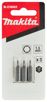 Насадка HEX1.5, 25 мм, C-form, 3 шт. Makita