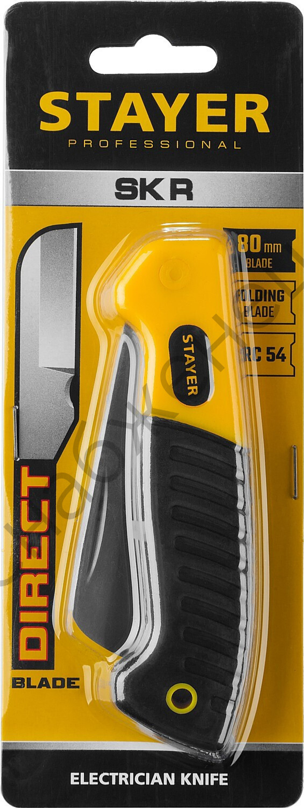 STAYER Монтерский складной нож прямое лезвие (45408)