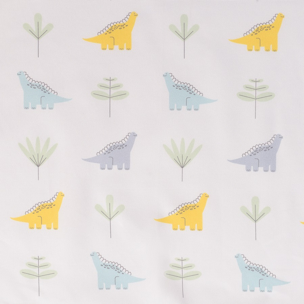 Простыня на резинке из сатина с принтом dinosauria world из коллекции tiny world, 60х120х20 см
