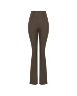 Брюки-клеш в клетку, Кофейный