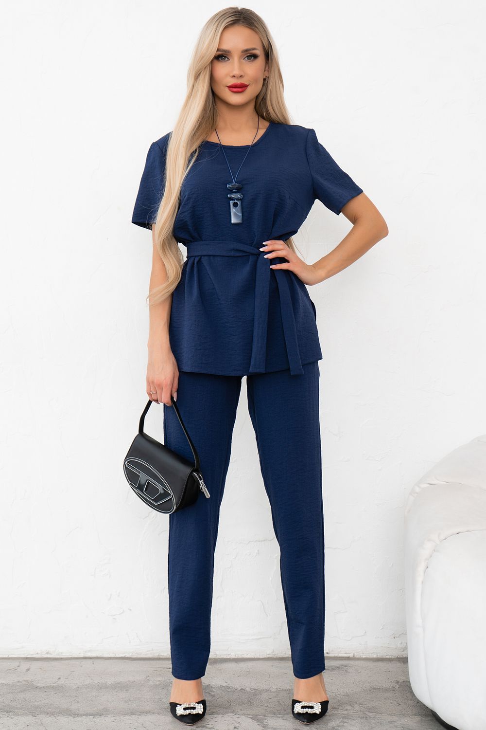 Костюм брючный (синий) К11-81/7 Nikol (Акция)
