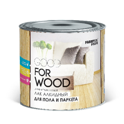 Лак паркетный алкидно-уретановый 4,0л FARBITEX PROFI GOOD FOR WOOD +