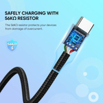 Кабель USB 2.0 - USB C, 480Mbps, 3A, QC3.0, 18W, 1m, UGREEN 60126