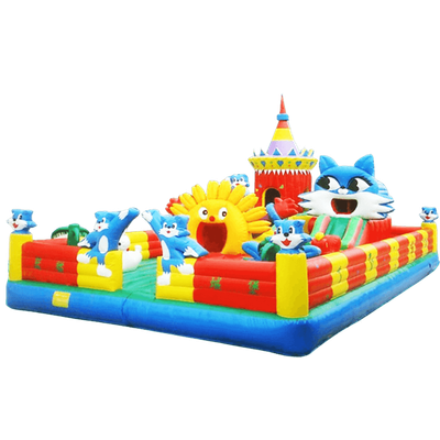Коммерческий надувной батут "Кошкин дом"