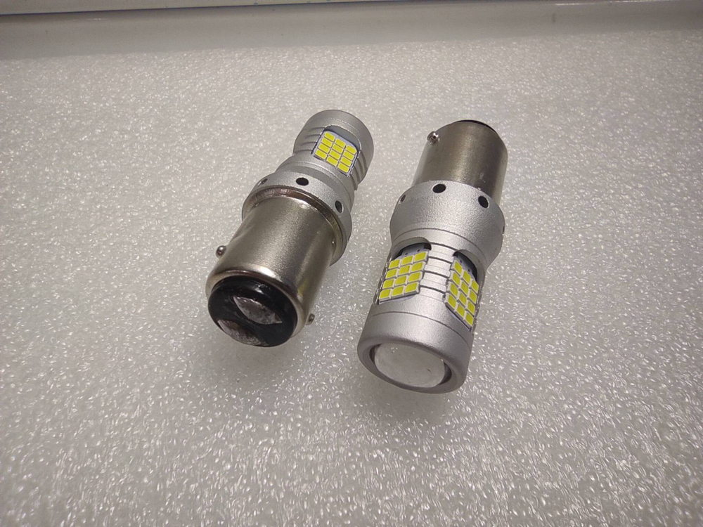 P21/5W / Светодиодная лампа P21/5W, 60 диодов, белый, линза (за 1 шт.)