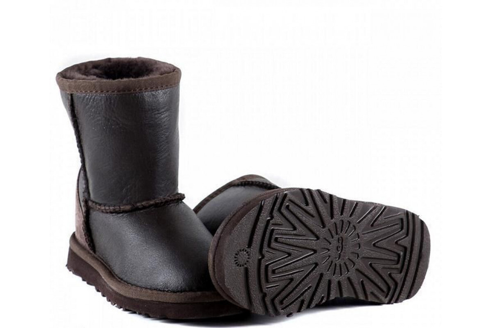 UGG Kids Classic Short Metallic Chocolate